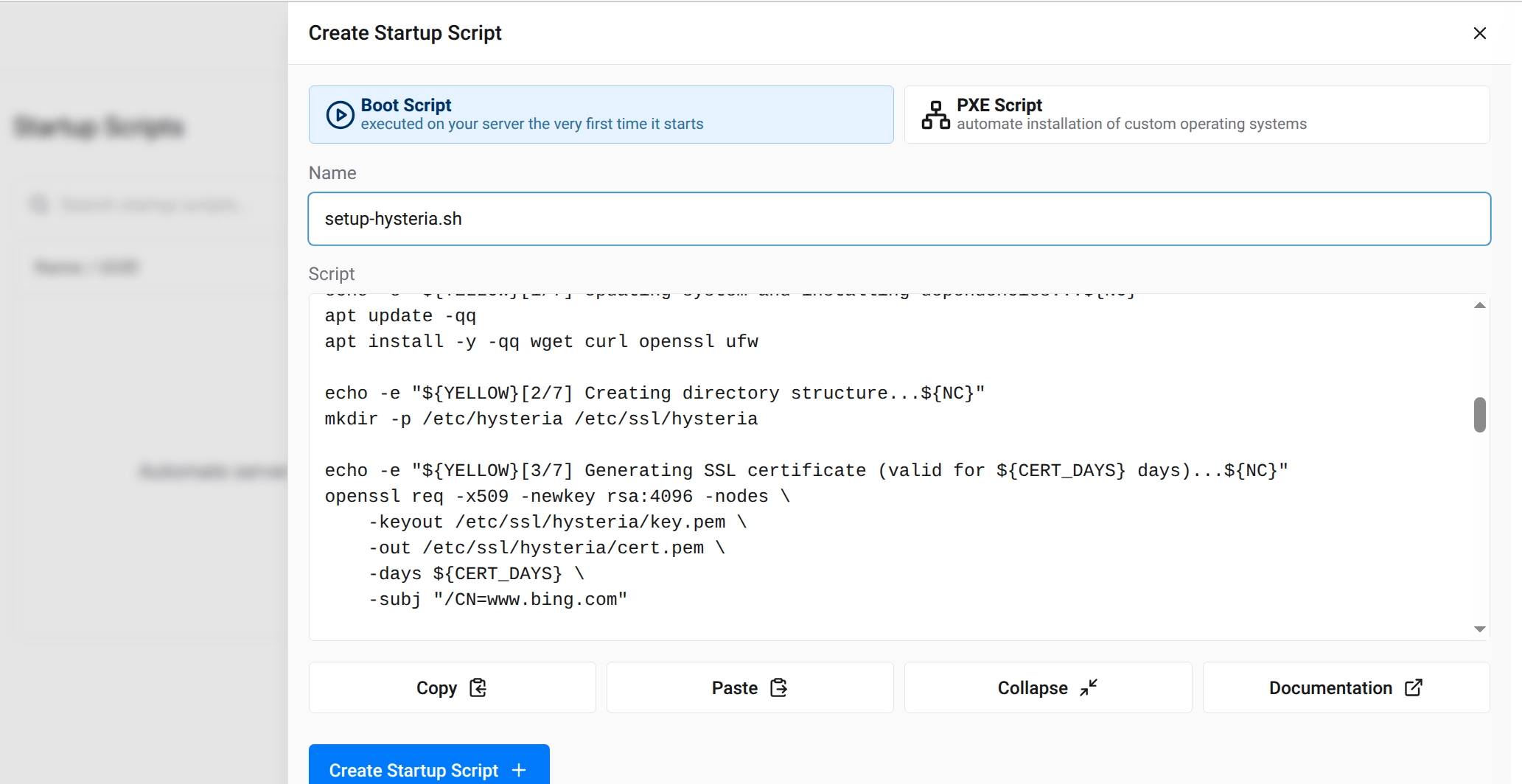 Boot Script